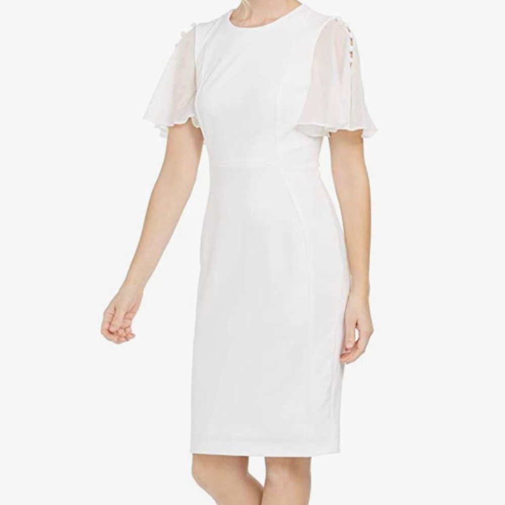 White Calvin Klein Midi Dress